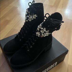 Missguided Embellished Black Women's Boots